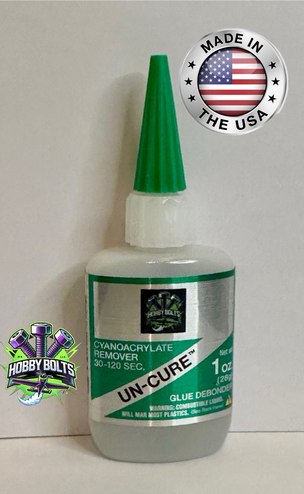 Bob Smith 4Pc CA Combo 1oz Each, Thin, Medium, Thick, & Un-Cure. Hobby Bolts BSI