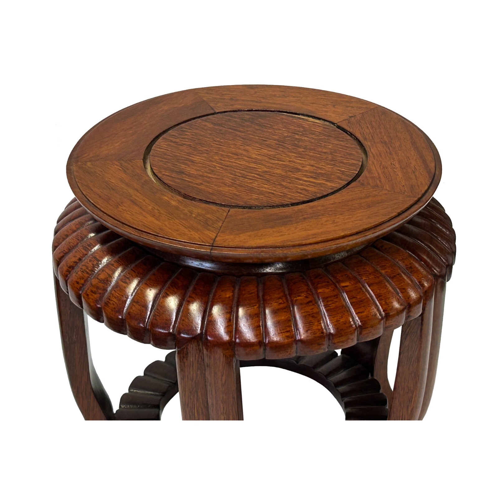 7″ Light Brown Wood Round 8.5″Tall 5 Legs Display Stand Riser ws4199