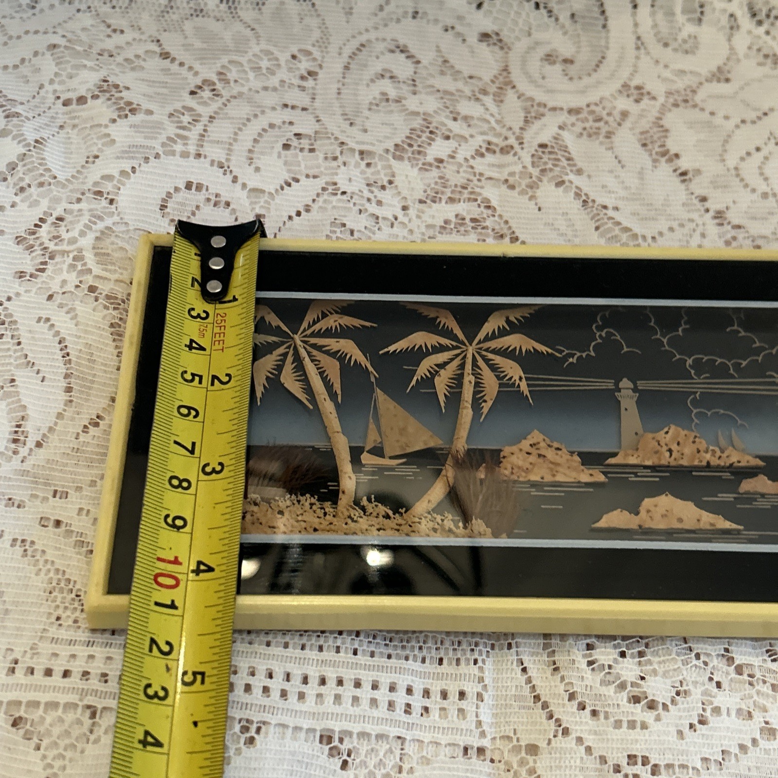 Vintage Framed Diorama Chinese Cork Art Pictures~Set Of 2