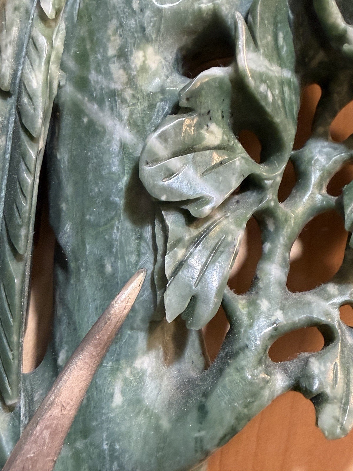 Chinese Export Jade Sculptures Phoenix Bird Peacock Jadeite Nephrite