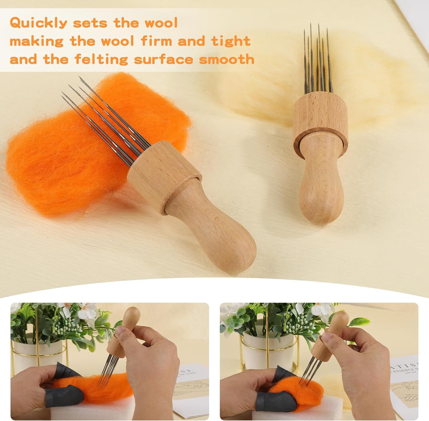 Needle Felting Tools for Beginners Wool Roving Kit Needle Felting Needles Kit
