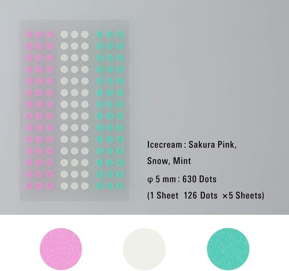 Masking Tape Dot Patches: 0.2 In. Diameter / 126 Dots/Sheet / 5 Sheets/Pack / 5M
