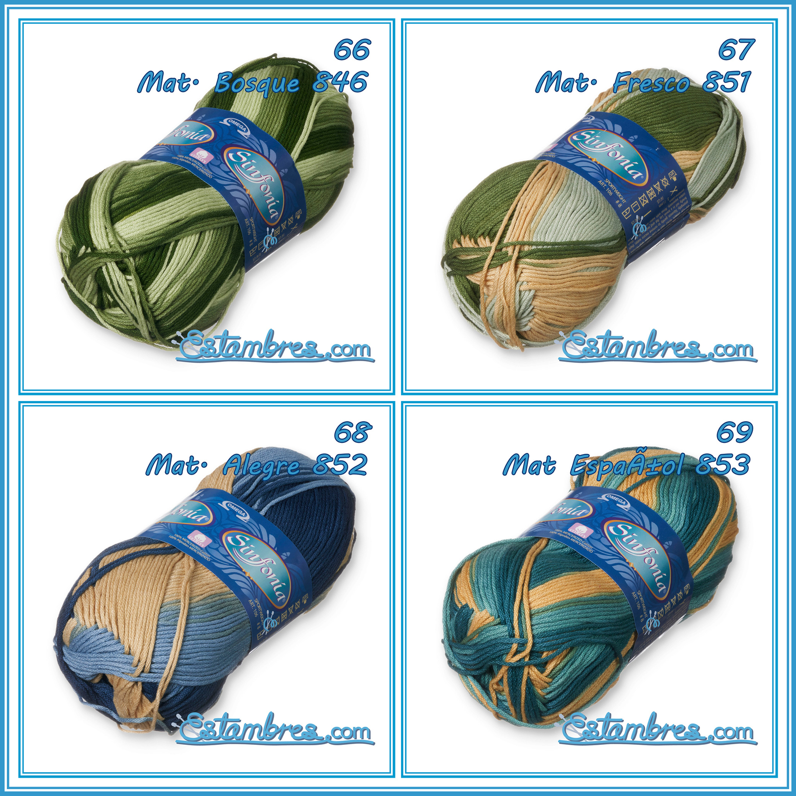 Sinfonia Variegated [100grs] – Omega 100% Mercerized Cotton Yarn