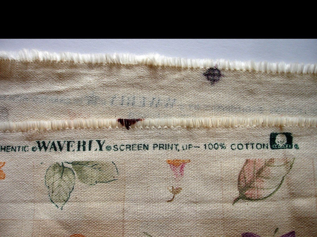 Waverly Pastoral Plaid Fabric Floral Squares One Yard + 31″ x 54″ Screen Print