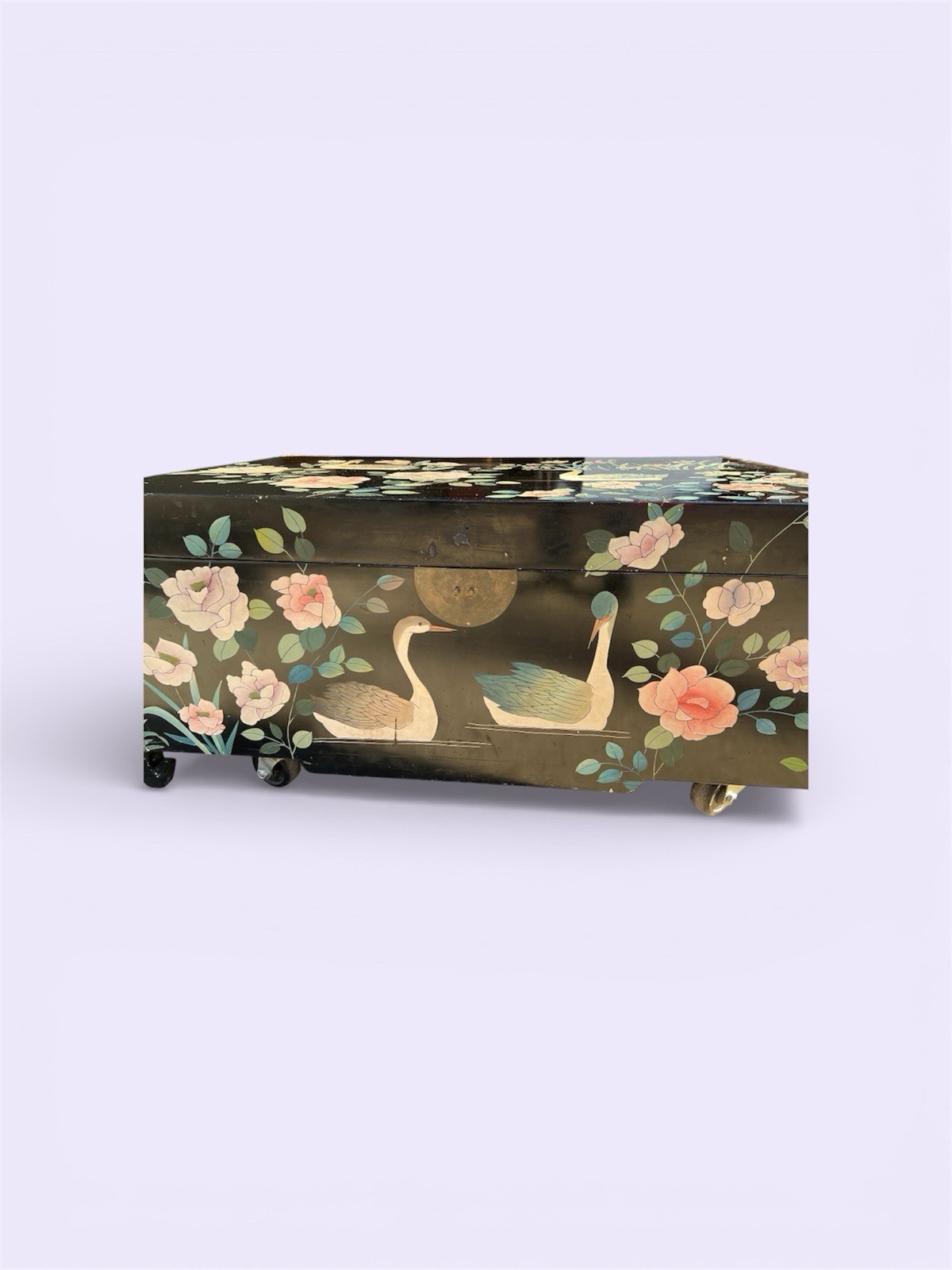 Chinese Black Lacquer Wedding Chest 36″ x 24″