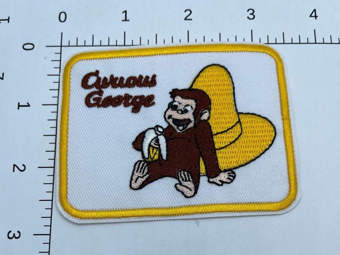 Curious George monkey Iron-on Embroidered Hard Rock Band Patches #647