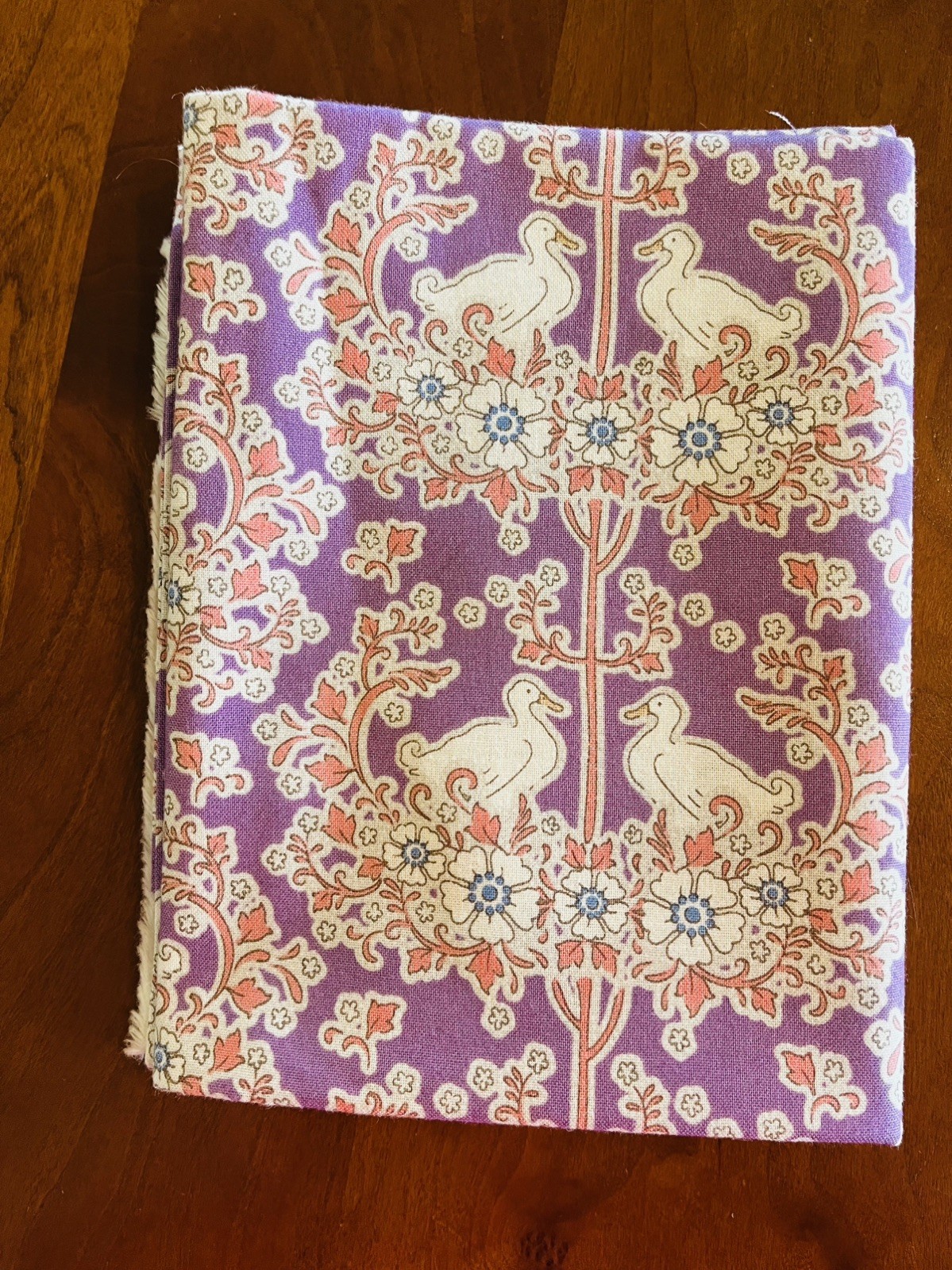TILDA fabric Duck Nest Plum – Plum Garden fabric 1/2 yard