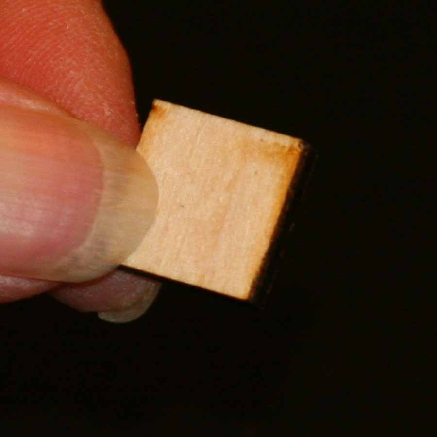 Square – 1/2 x 1/2 x 1/8 inch unfinished wood (SQSQ01)