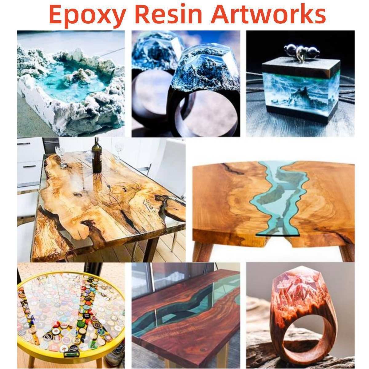 Crystal Clear Tumbler 1:1 Epoxy Resin 1 Gallon Kit – DIY Craft Jewelry Making