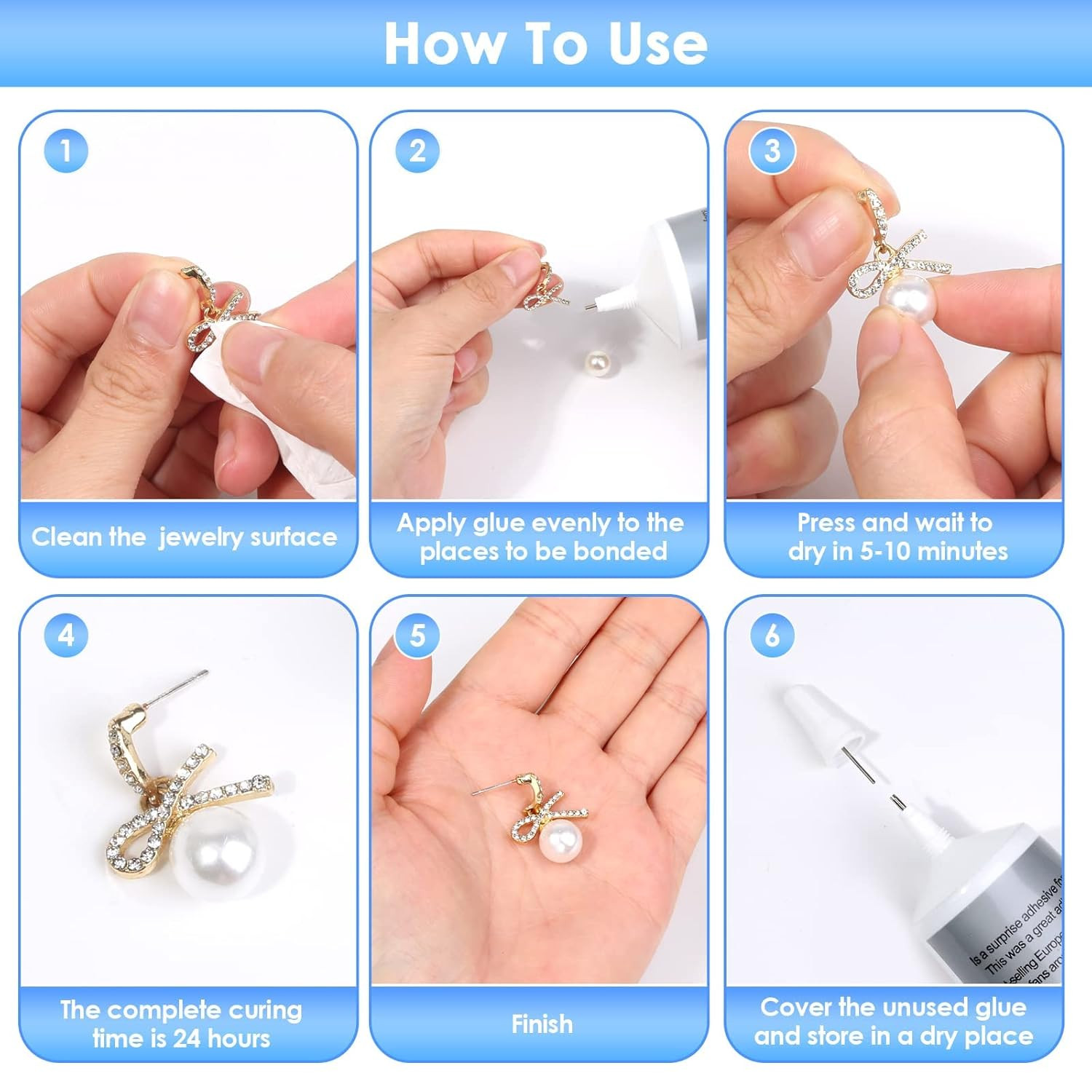 B7000 Rhinestones Glue for Crafts, 110ML Glue of Diamond Jewelry 3.7Fl.Oz Cle…
