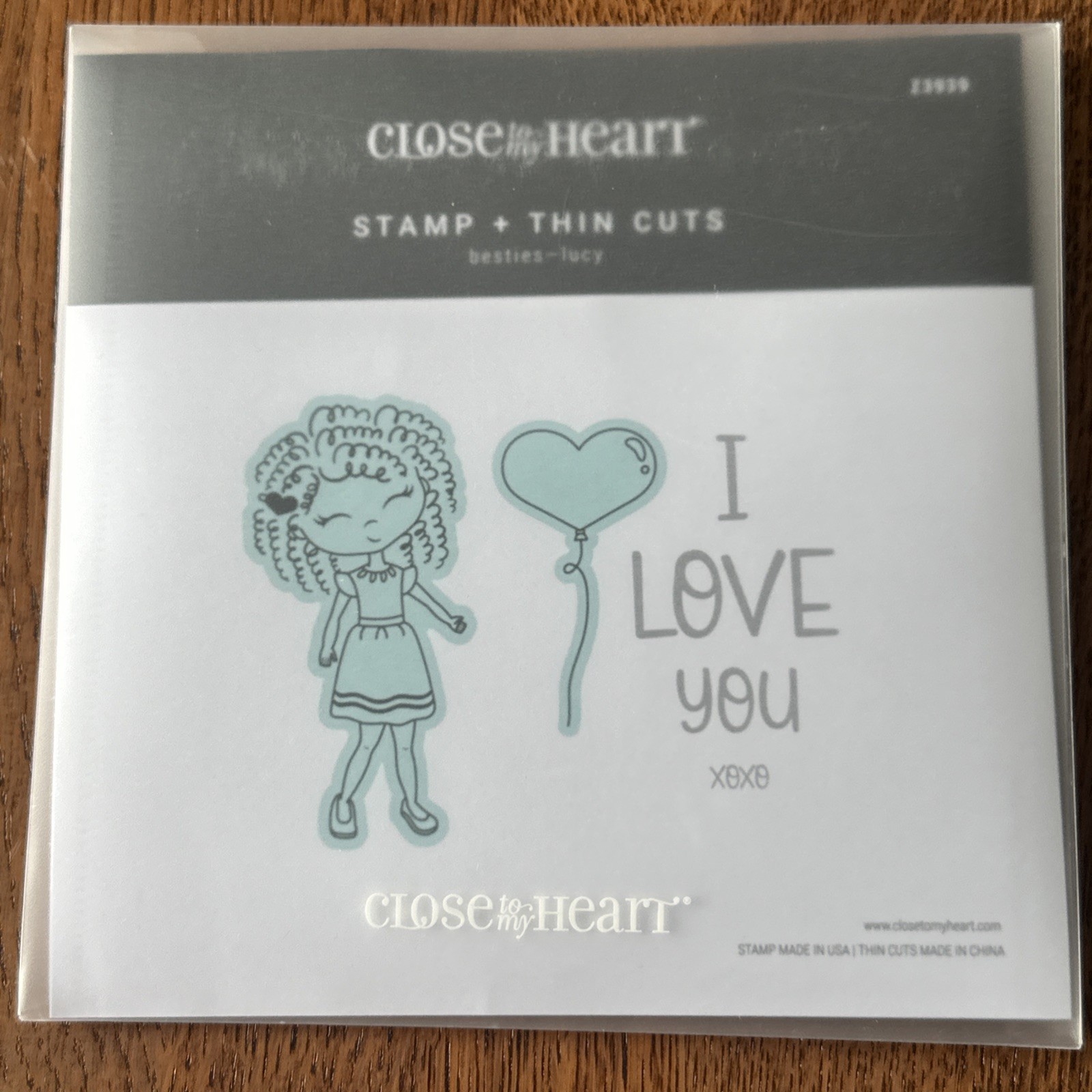 New Close To My Heart photopolymer Besties stamp and thin die cuts Lucy girl