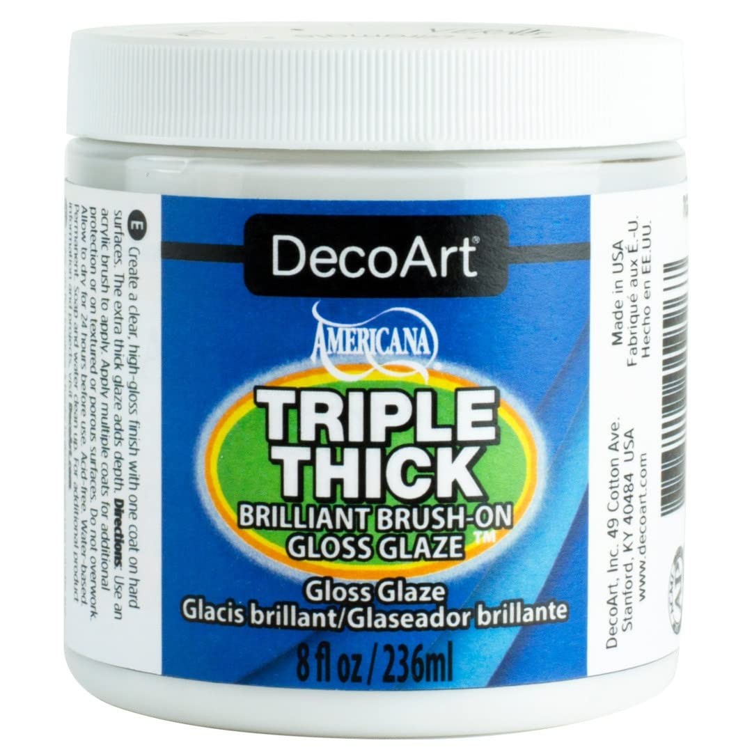 DecoArt Triple Thick Gloss Glaze – Jar, 8fl oz