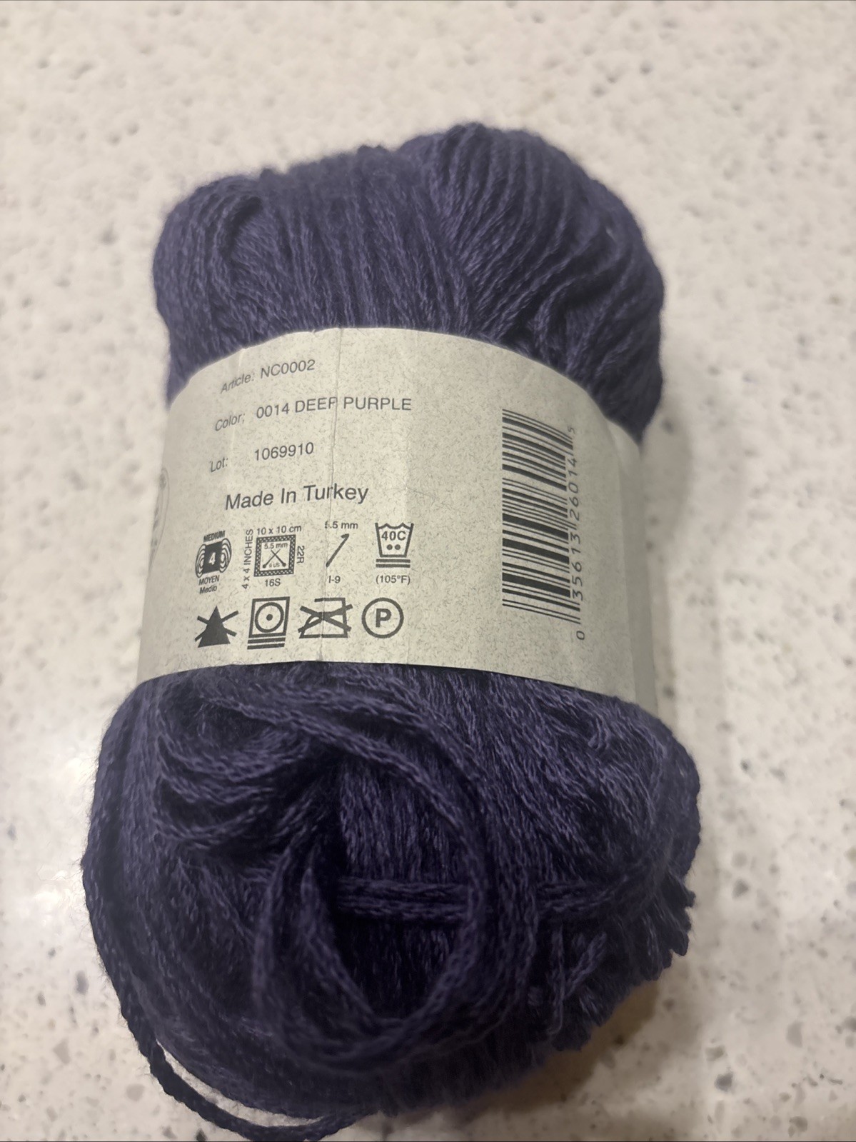 Caron Yarn Country 75% Acrylic 25% Merino Wool 185Yds 2.9 Oz Deep Purple