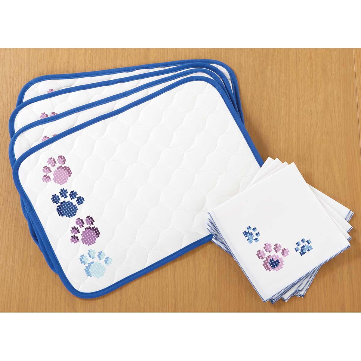 Herrschners® Love My Pet Place Mats & Napkins Stamped Cross-Stitch