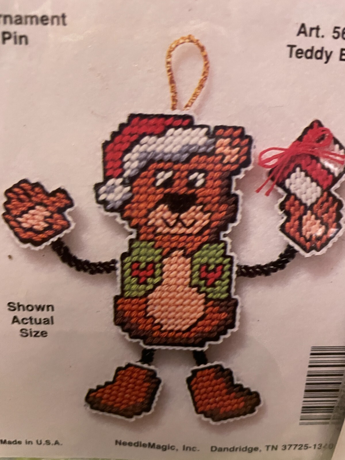 Pin Pal Ornament Needlepoint Kits Needlemagic Inc Teddy Bear & Penguin New!
