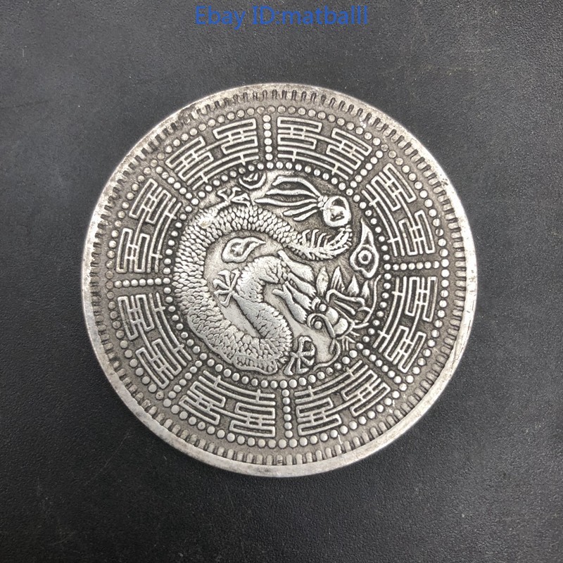Replica Happy Character Single Dragon Copper-Silver Coin 44MM Modern Craft