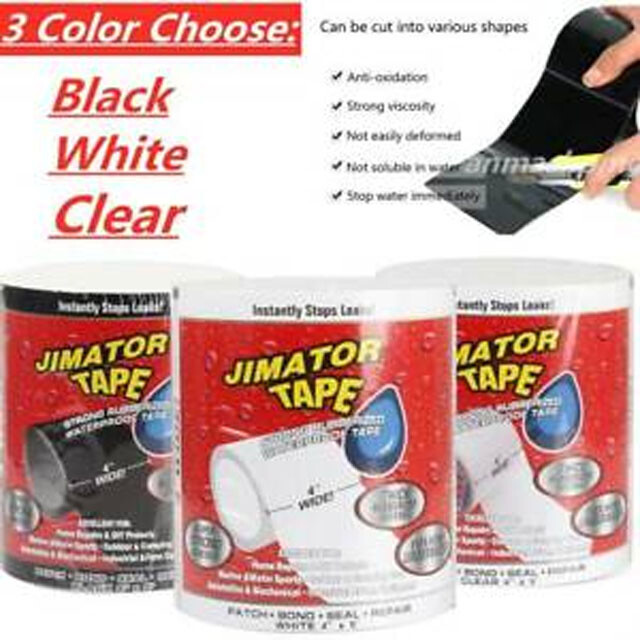 Sealer Tape 4″ x 60″ Super Strong Rubber Waterproof Leak Adhesive Sealant Seal