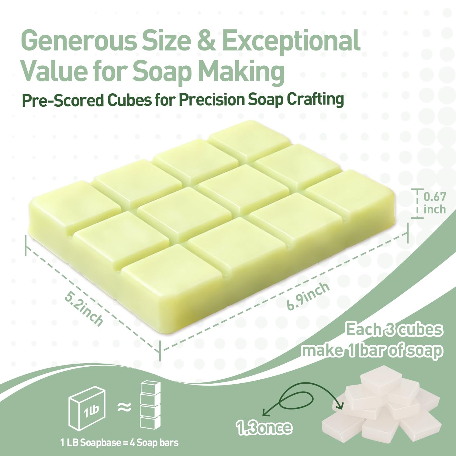 Soap Base – Moisturizing Melt Pour Soap Base for Crafting Soap Making, Pre-Cu…