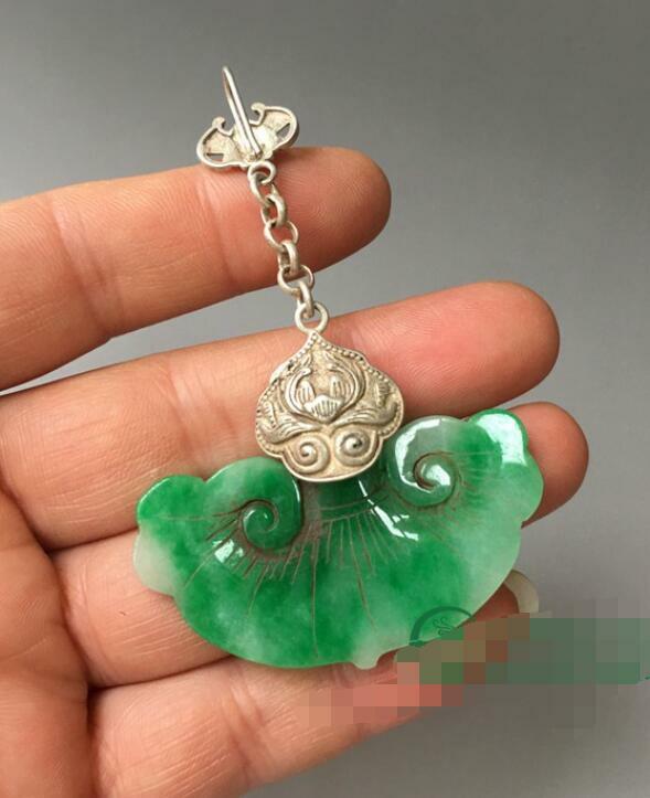 Chinese Antique Tibetan Silver Inlaid Jade Earrings Chinese Jade Earrings Jewels