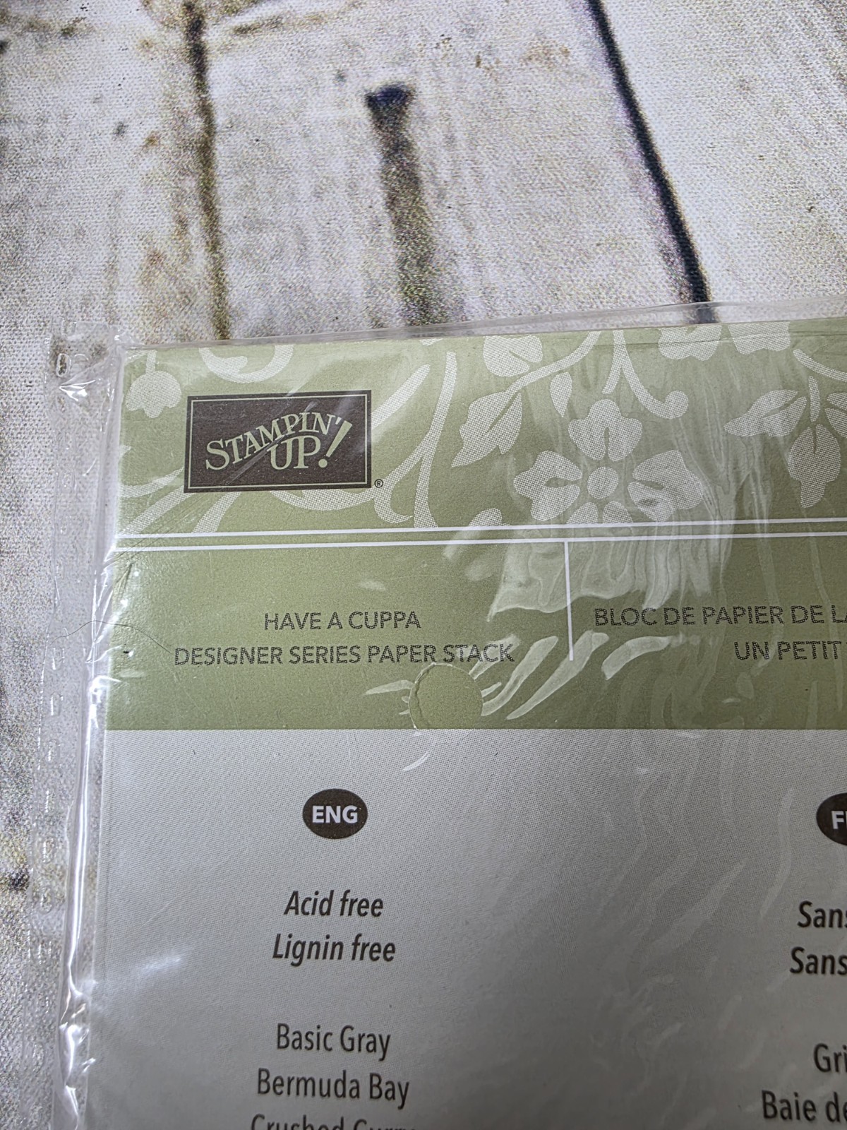 Stampin Up! Scrapbook Paper 6 X 6 Pack Sheets Have A Cuppa 140567