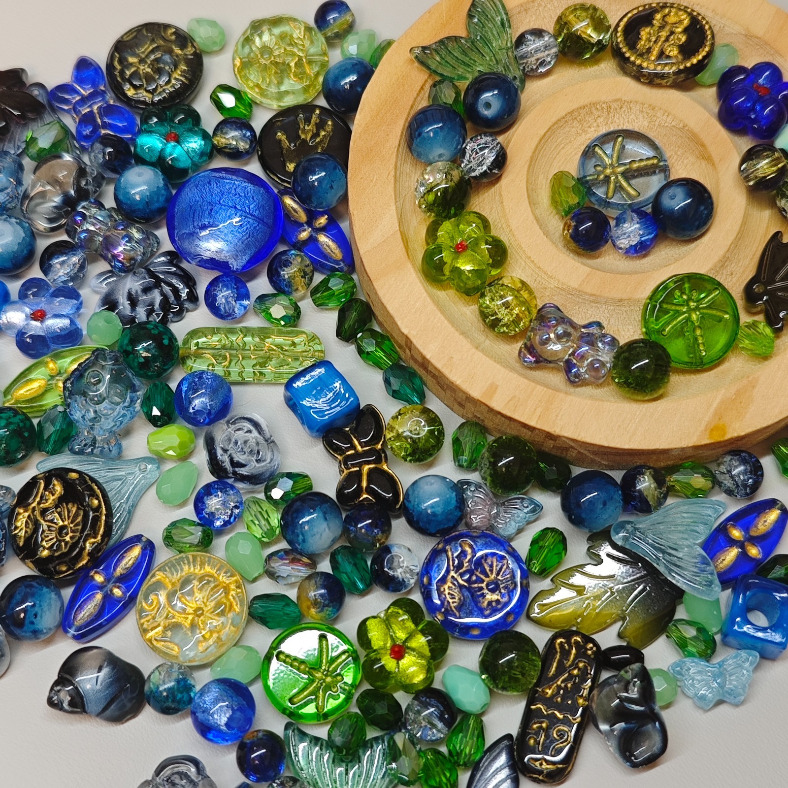 100g Handmade Glass Beads for Jewelry Making – 200 Mixed Styles Assortment