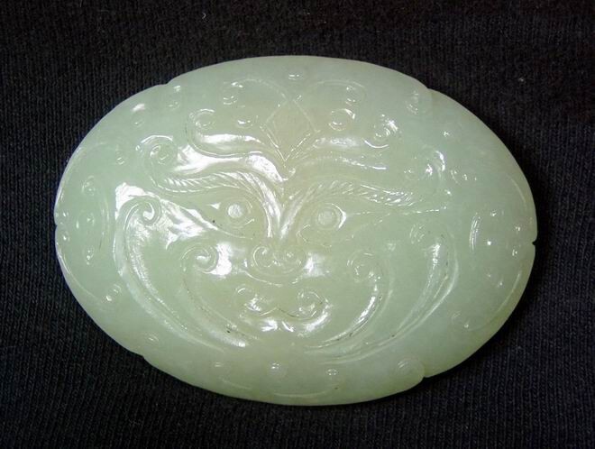 ELEGANT Nephrite Pixie! Chinese culture Demon face belt Buckle