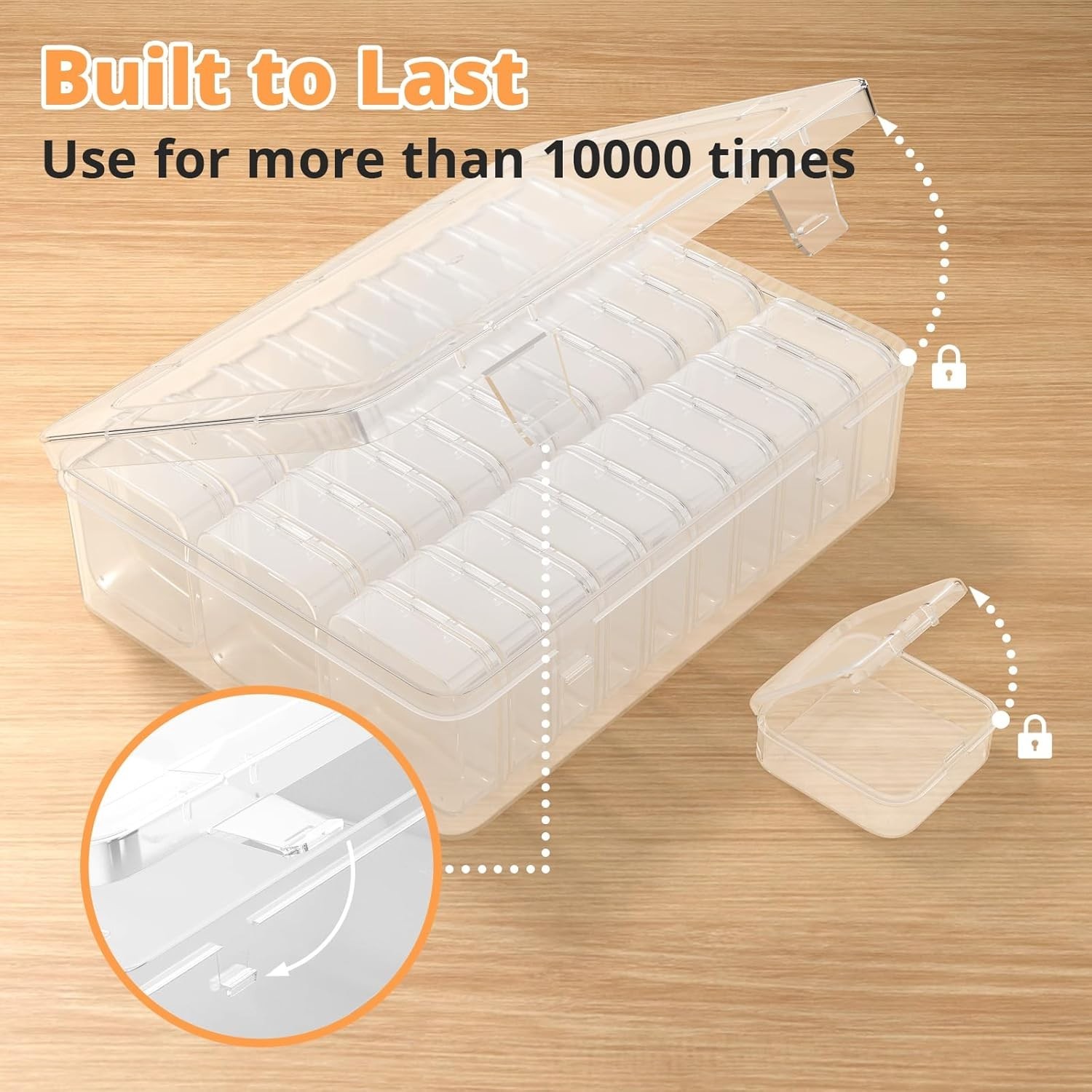 Clear Plastic Organizer for Bracelet Making
