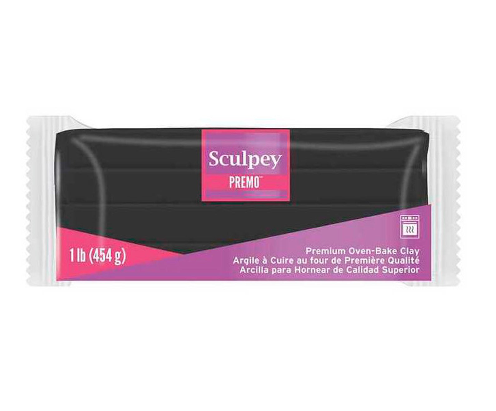 M02006 MOREZMORE Premo Sculpey BLACK 1 lb Polymer Clay