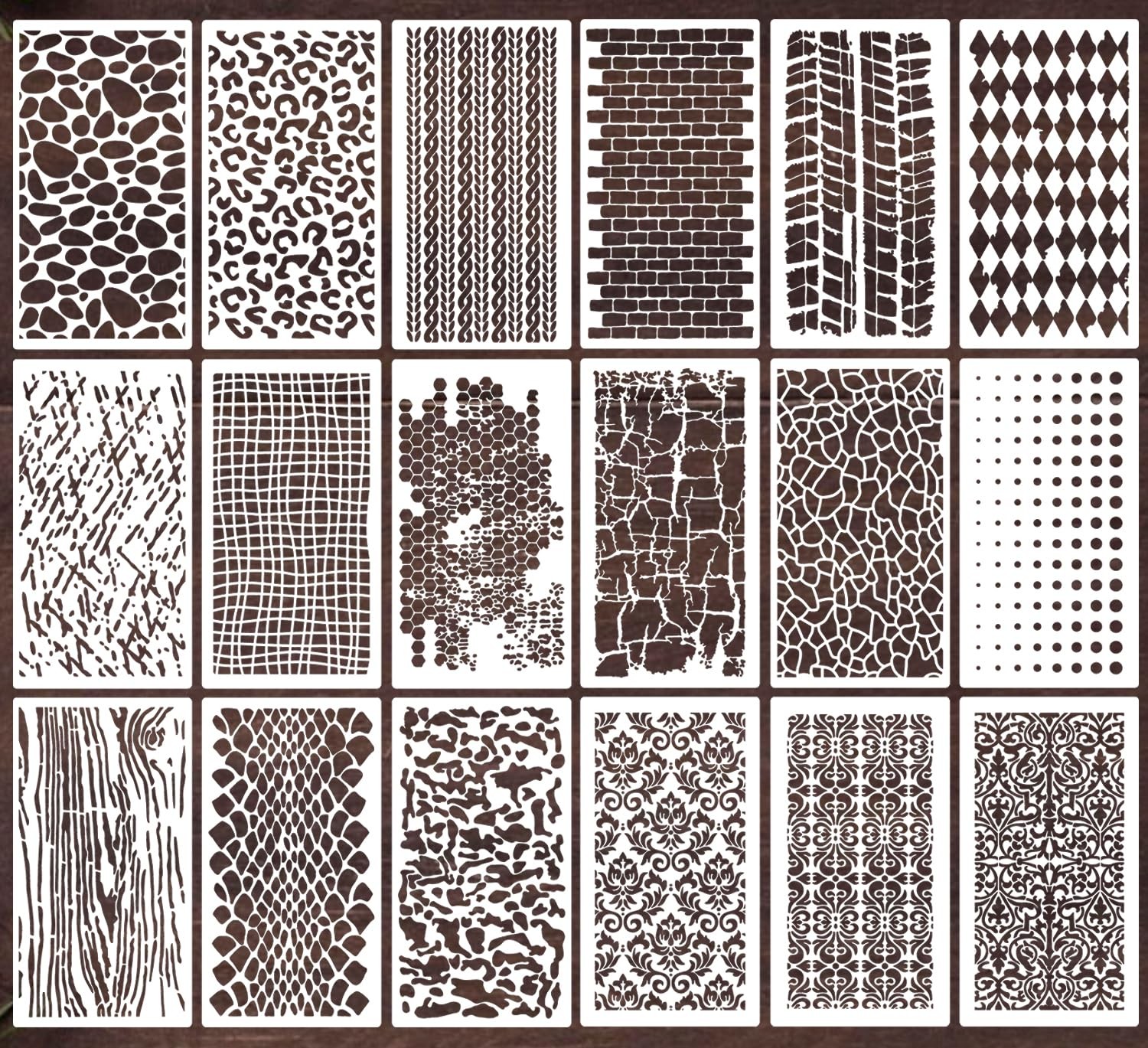 Stencils for Crafts Reusable Texture Stencils for Painting Background Stencil