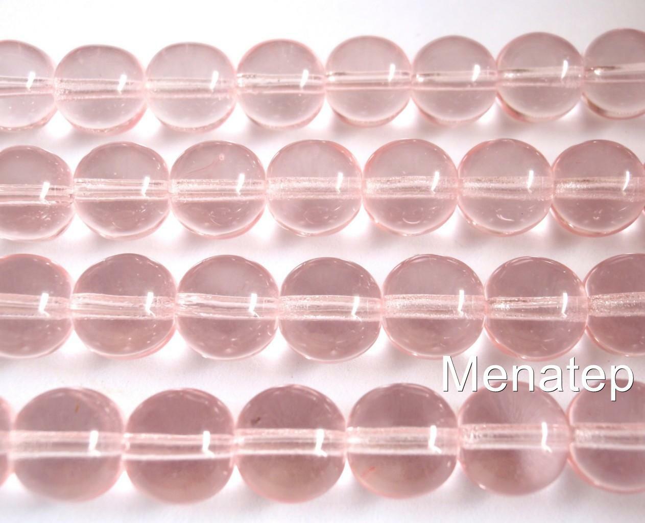 10 10 mm Czech Glass Round Beads: Rosaline