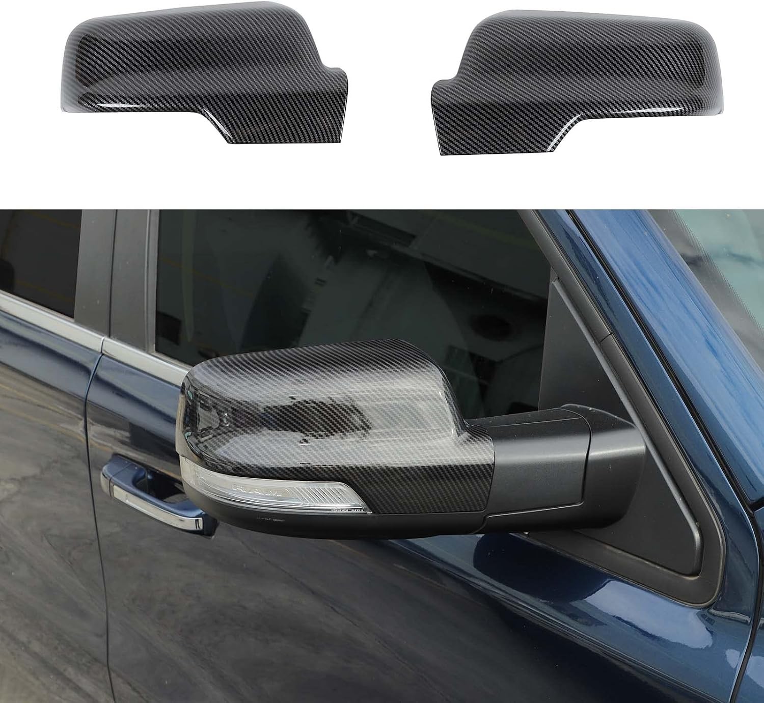 Compatible with Dodge Ram 2018-2022, Car Outside Door Mirror Caps Rearview Mirro