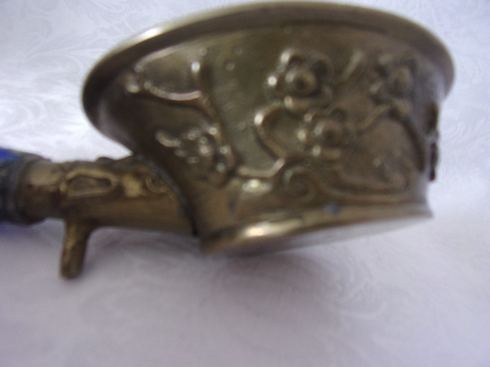 Vintage Cloisonne Enamel Brass Silk Iron