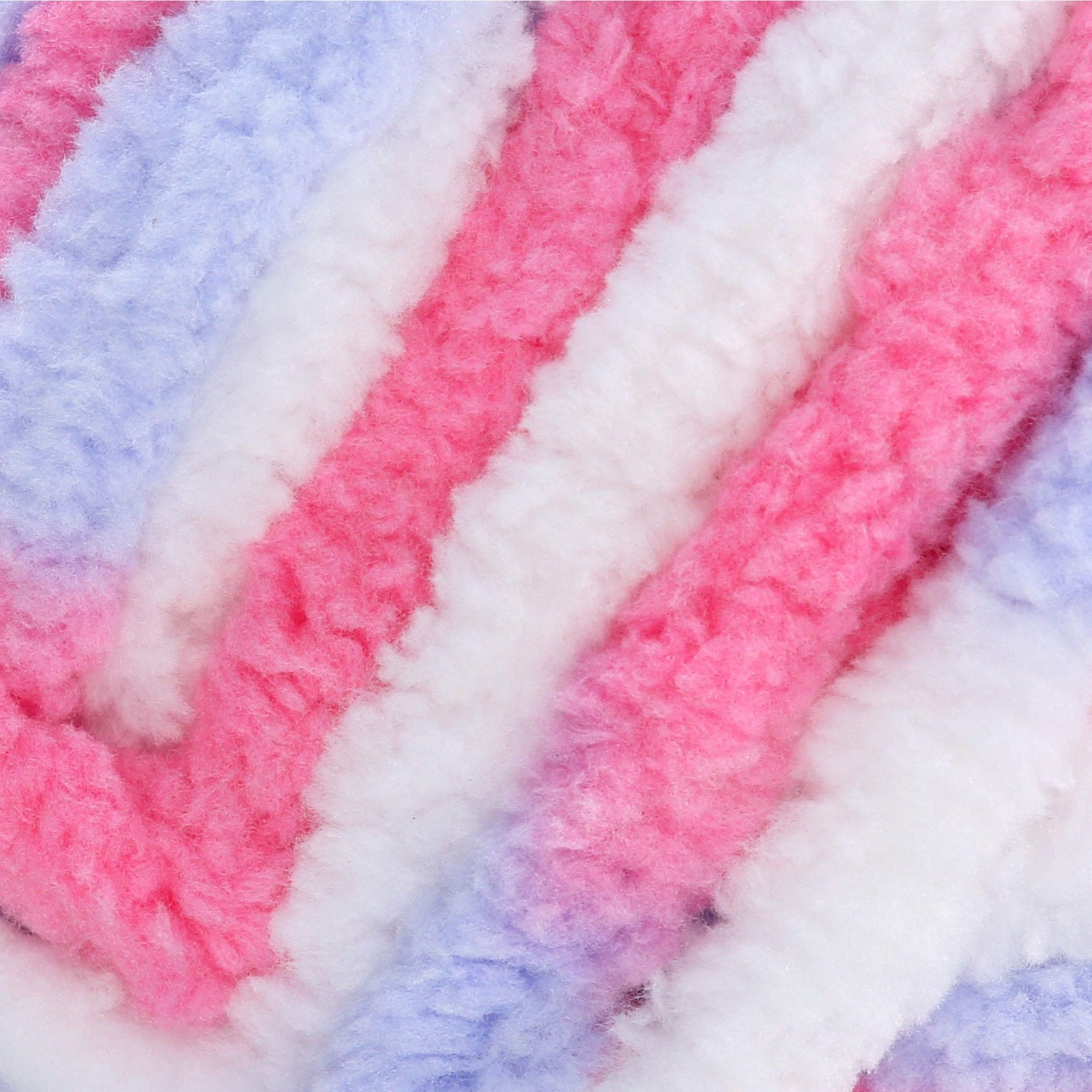 Bernat Baby Blanket Yarn Pink Blue Ombre 100% Polyester Soft Chenille 100G