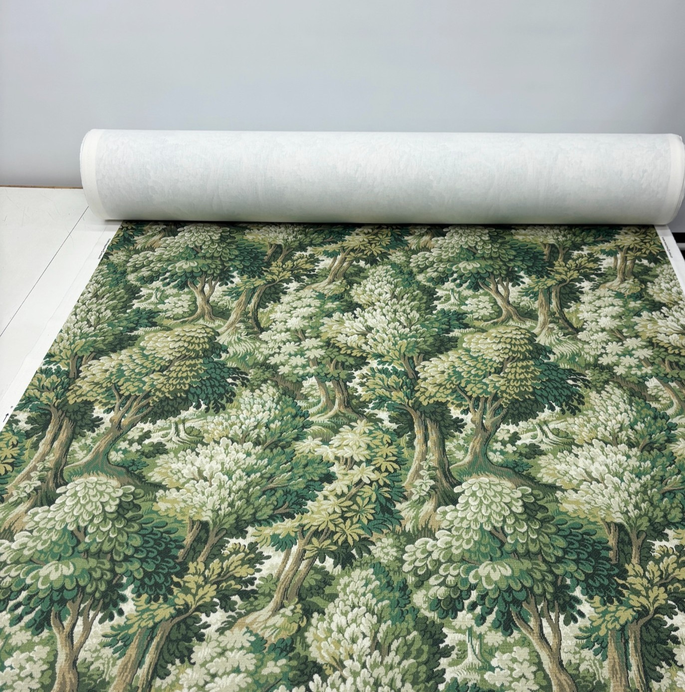P KAUFMANN INTO THE WOODS EMERALD GREEN TREES MULTIPURPOSE FABRIC BY YARD 54″W