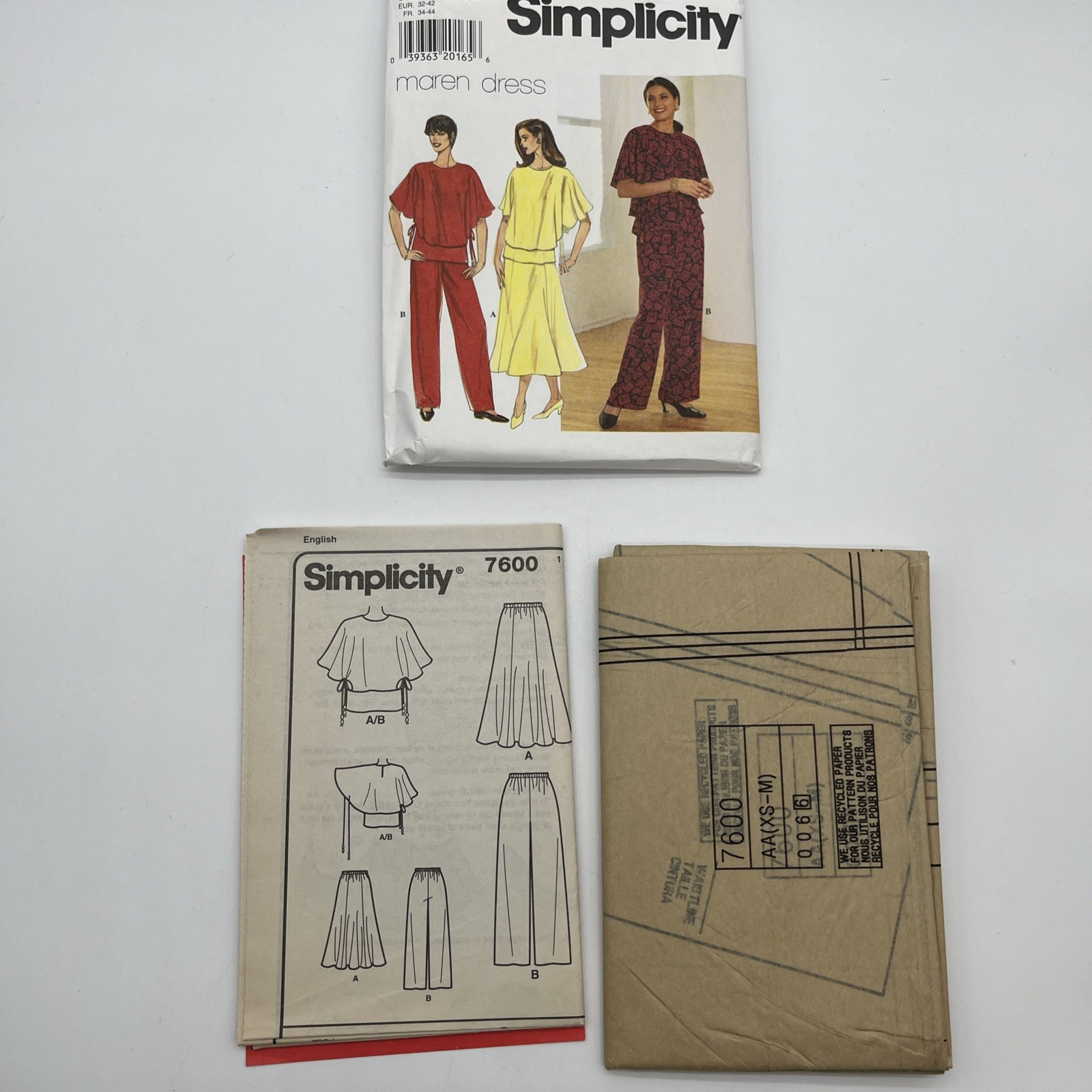 Simplicity 7600 Skirt Pants Top Size Xsm-sm-med Vintage 1997 Uncut