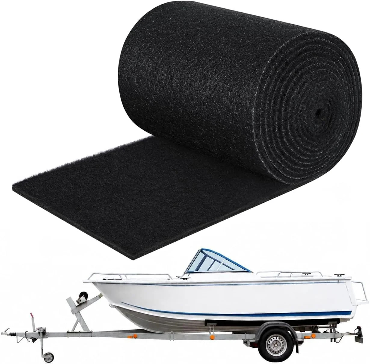 Boat Trailer Bunk Carpet 12in x 50ft, 36oz Extra Thick Marine Grade Bunk Board C