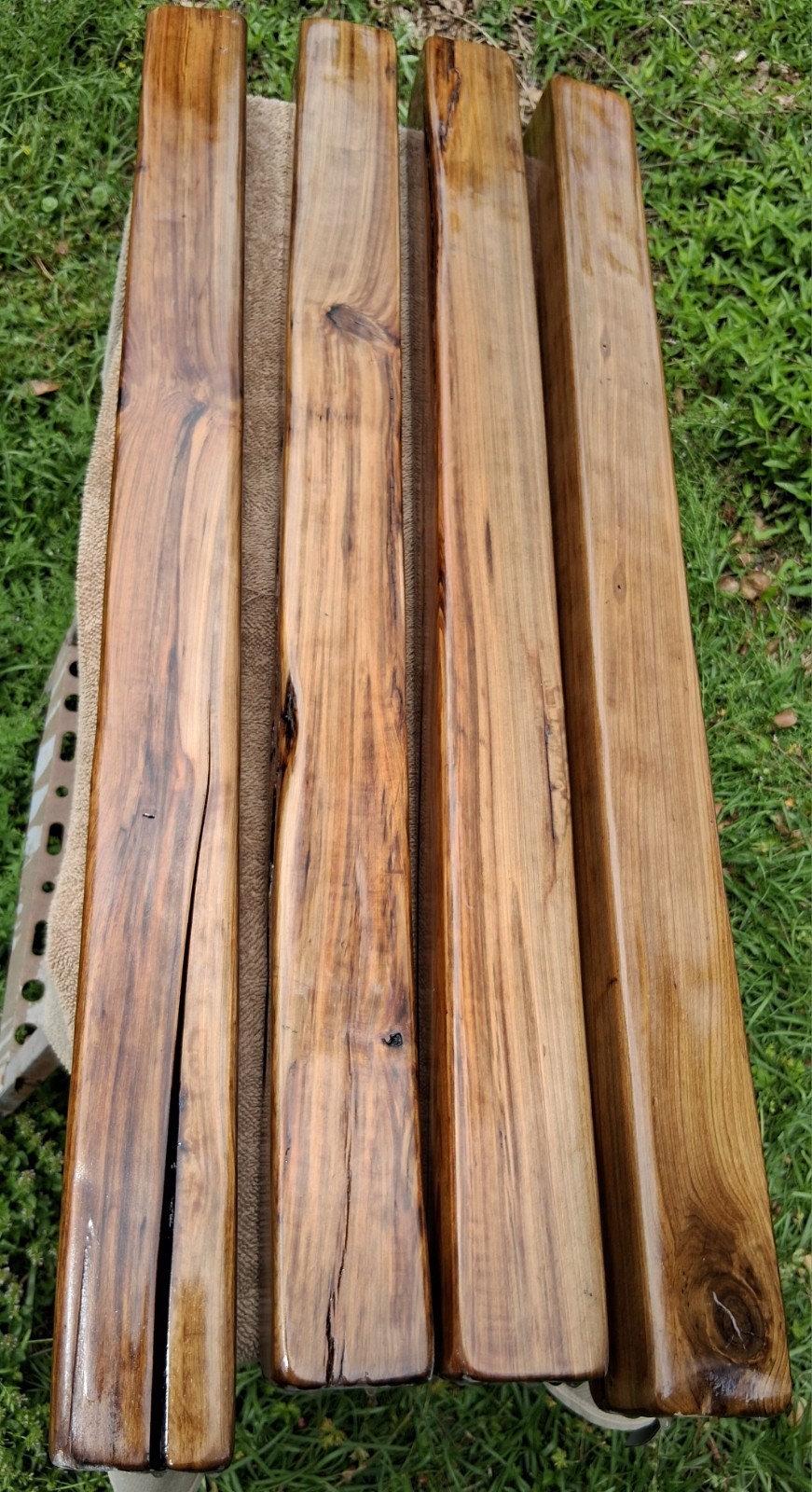 4 pc Finished Desk Table Legs 3″X3″X36″ Authentic Old Growth Sinker Cypress Wood