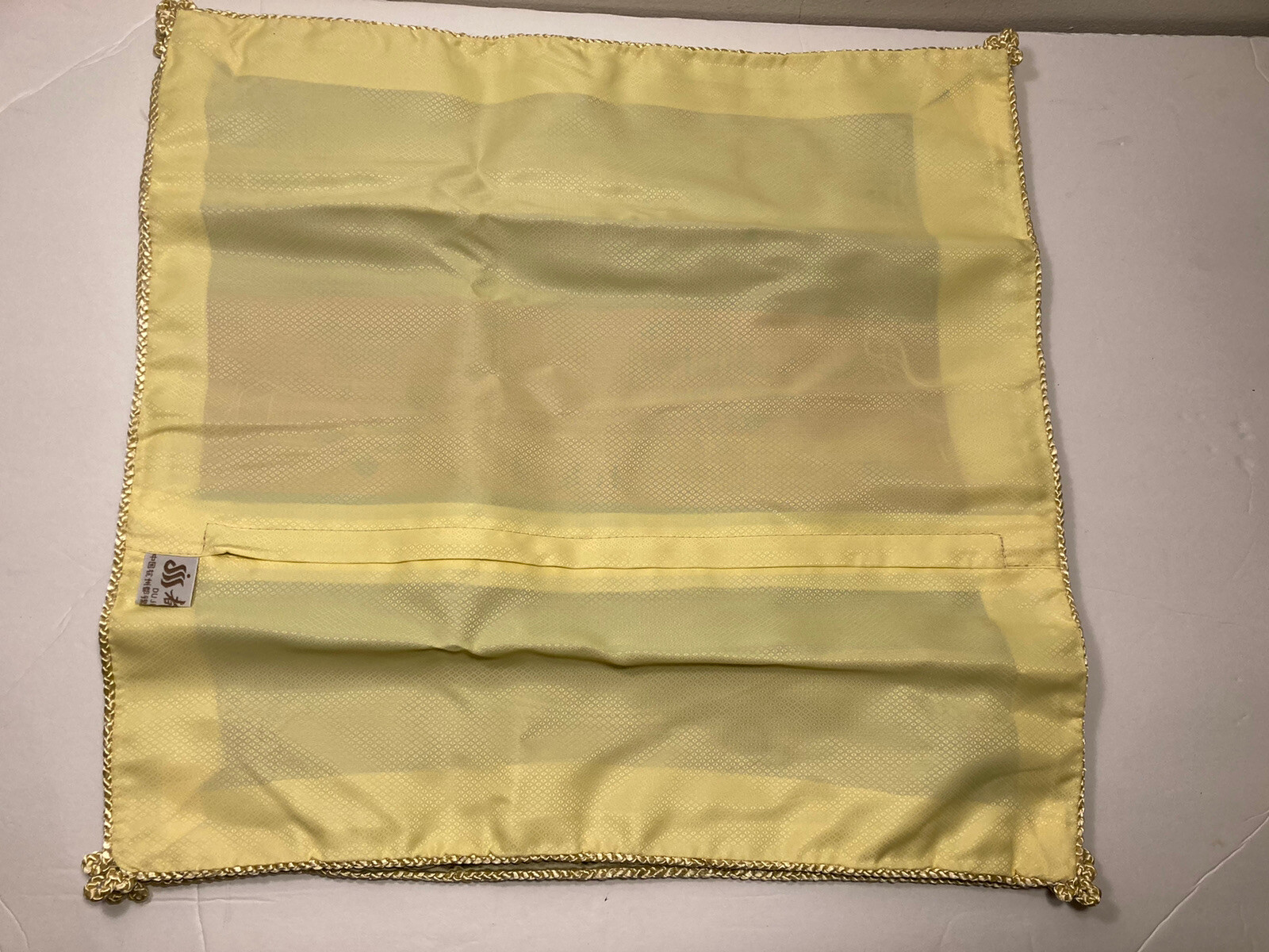 Vintage Chinese Silk Brocade Pillow Covers Tapestry Jin Sheng 18”