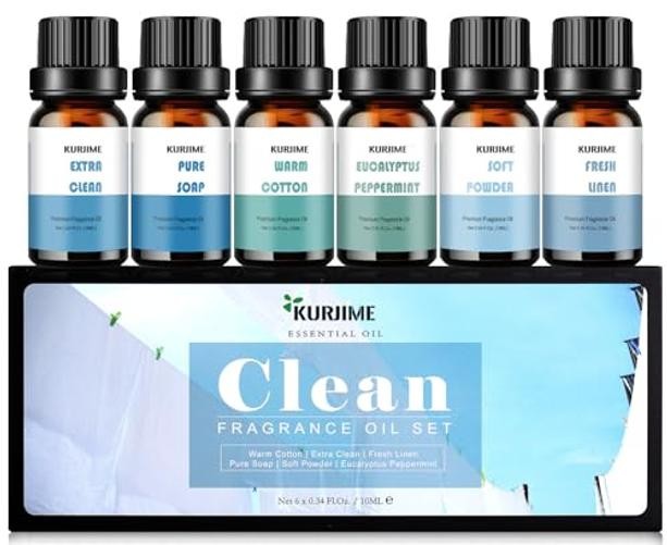 6PK 10ml Essential Oils 100% Pure Natural Therapeutic Grade for Diffuser