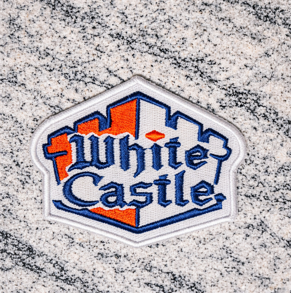 WHITE CASTLE HAMBURGERS LOGO EMBROIDERED IRON ON PATCH 3″X2.5″ FREE SHIP & TRACK