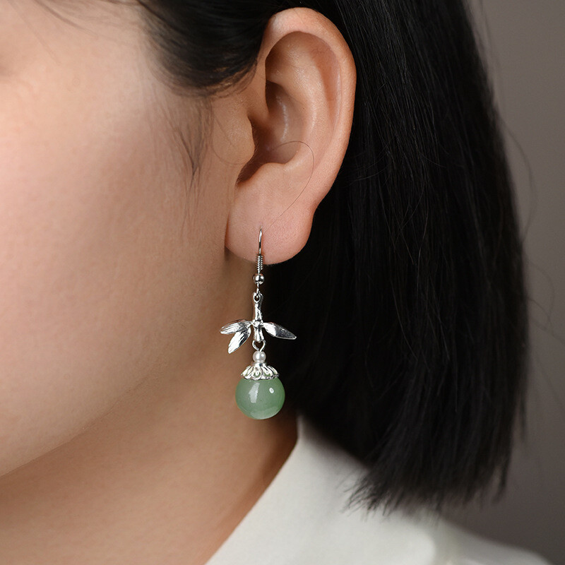 China Pearl/Coloured Glaze/Silvering Tibetan Style Exquisite Earbob Earrings
