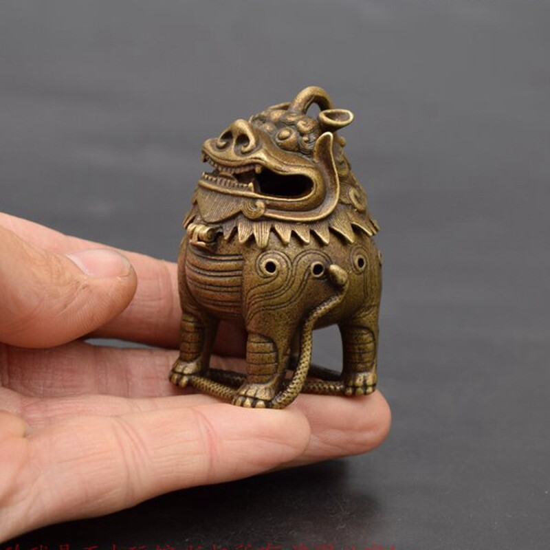 Mini Copper Incense Burner Creative Classical Decoration Antique Study Decorat