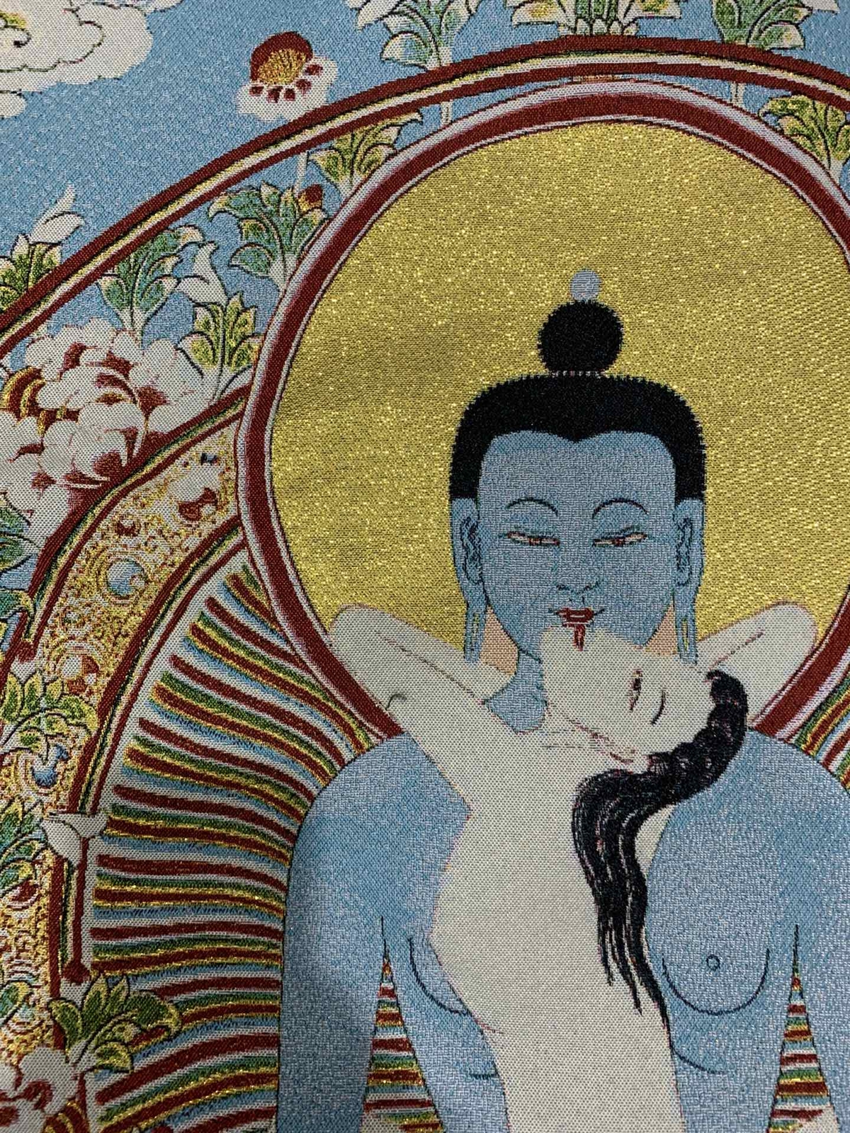 36″ Tibet Tibetan Cloth Silk Samantabhadra Kuntuzangpo Adibuddha Tangka Thangka8