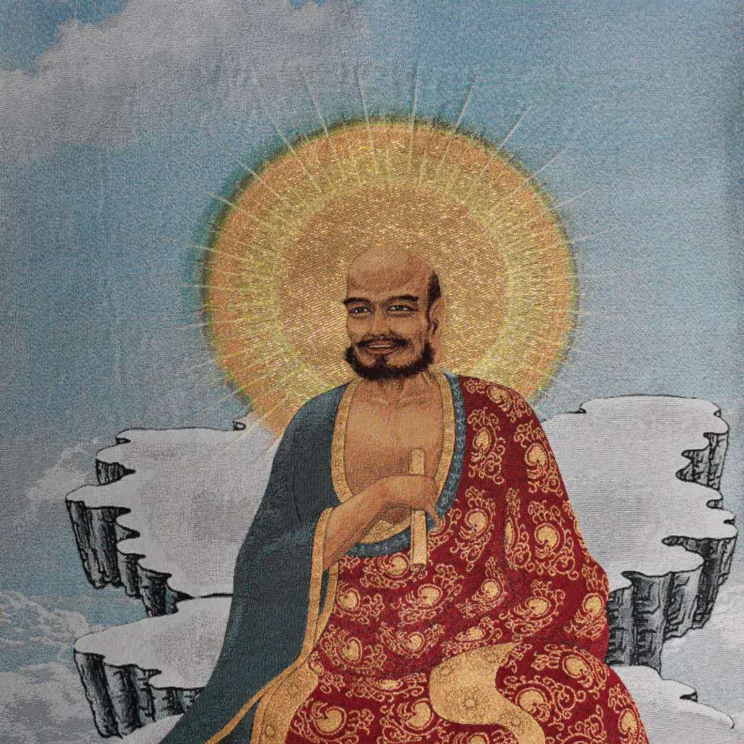 Chinese Buddhism Cloth Silk Bodhidharma Zen Monks Dharma Tangka Thangka 2659