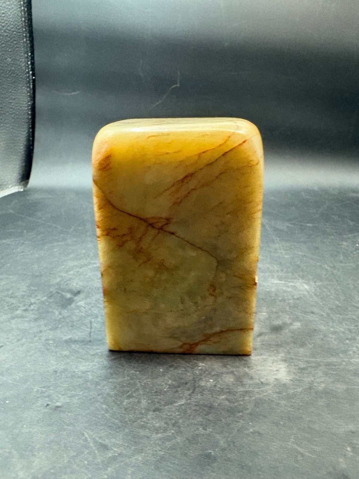 Vintage Chinese Hetian ? White Jade Marble Stone Seal Signet