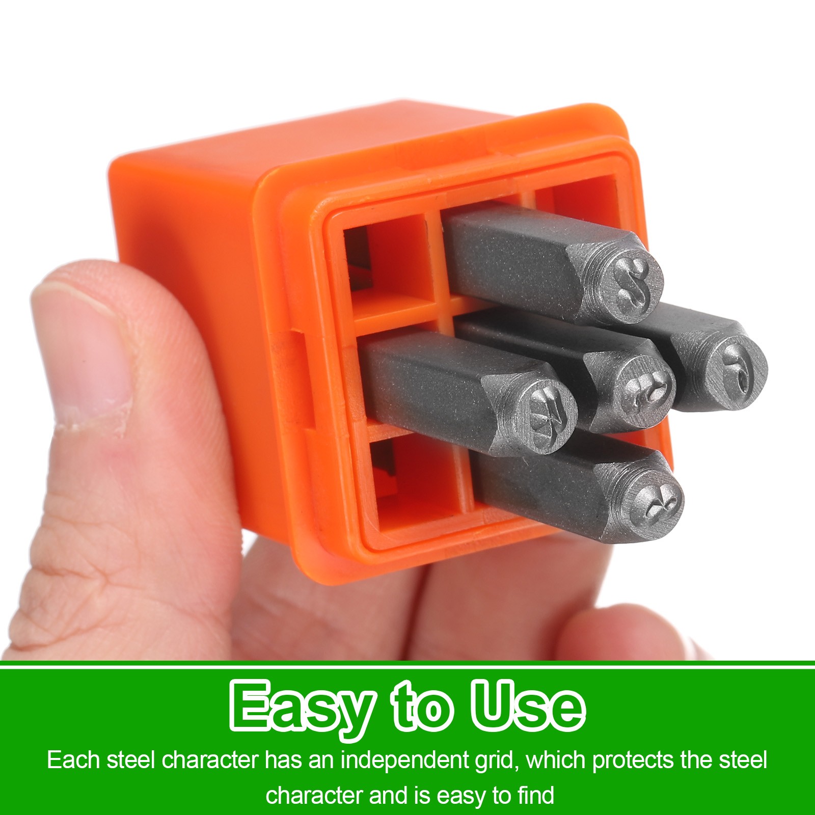 36pcs Metal Stamping Kit 5/64″ (2mm) Steel Letter Punch Press Tool with Case