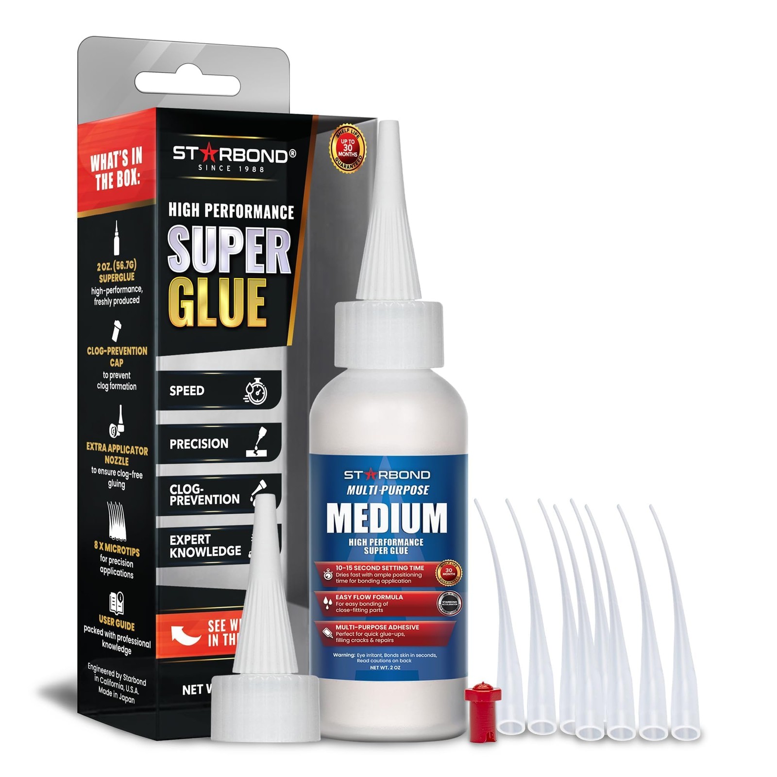 Medium Super Glue Pro Kit (2 oz) – Strong, Fast, All-Purpose CA Glue (Cyanoac…