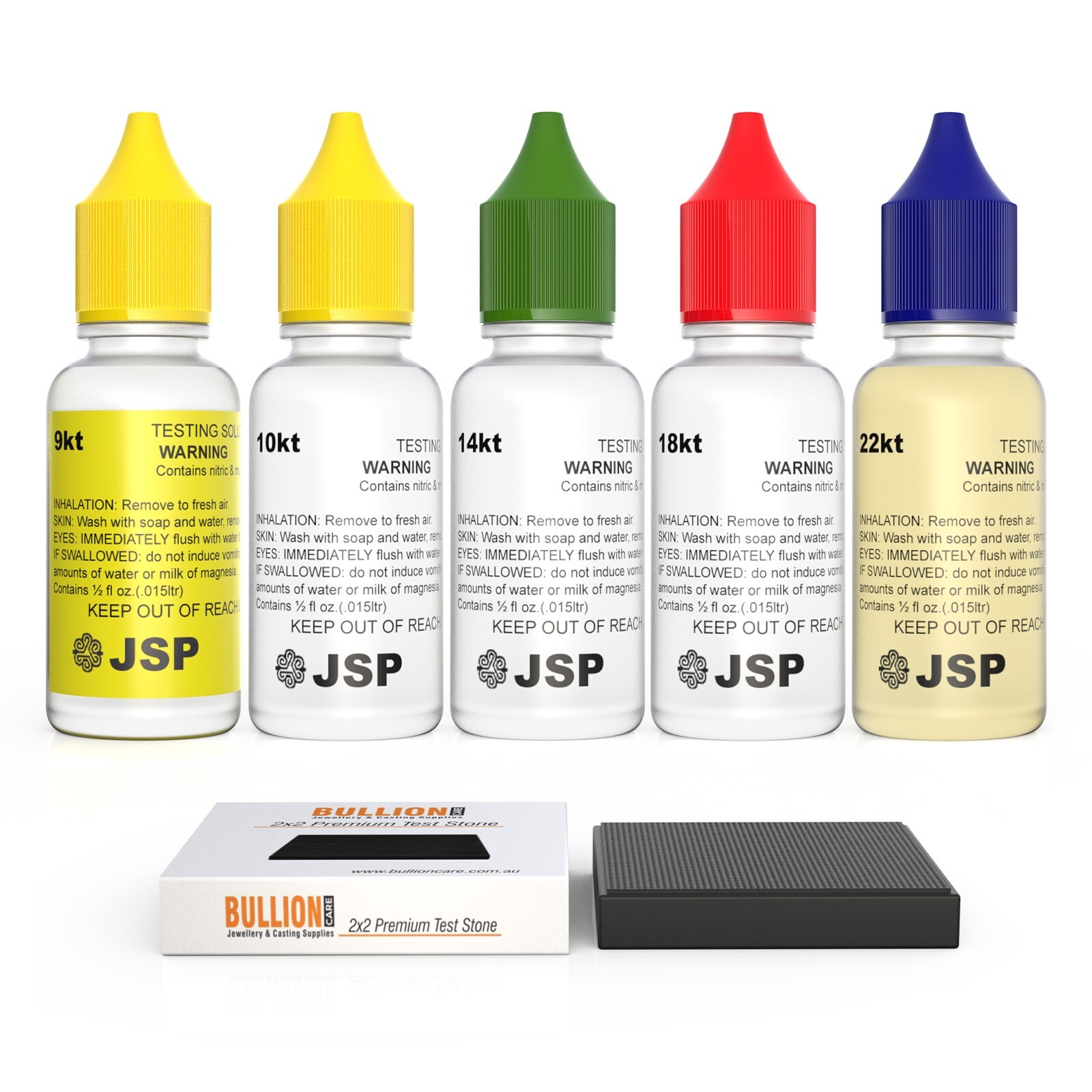 Gold Jewellery Acid Care Test Kit – Test 9k, 10k, 14k, 18k, 22k Slate Stone Tool