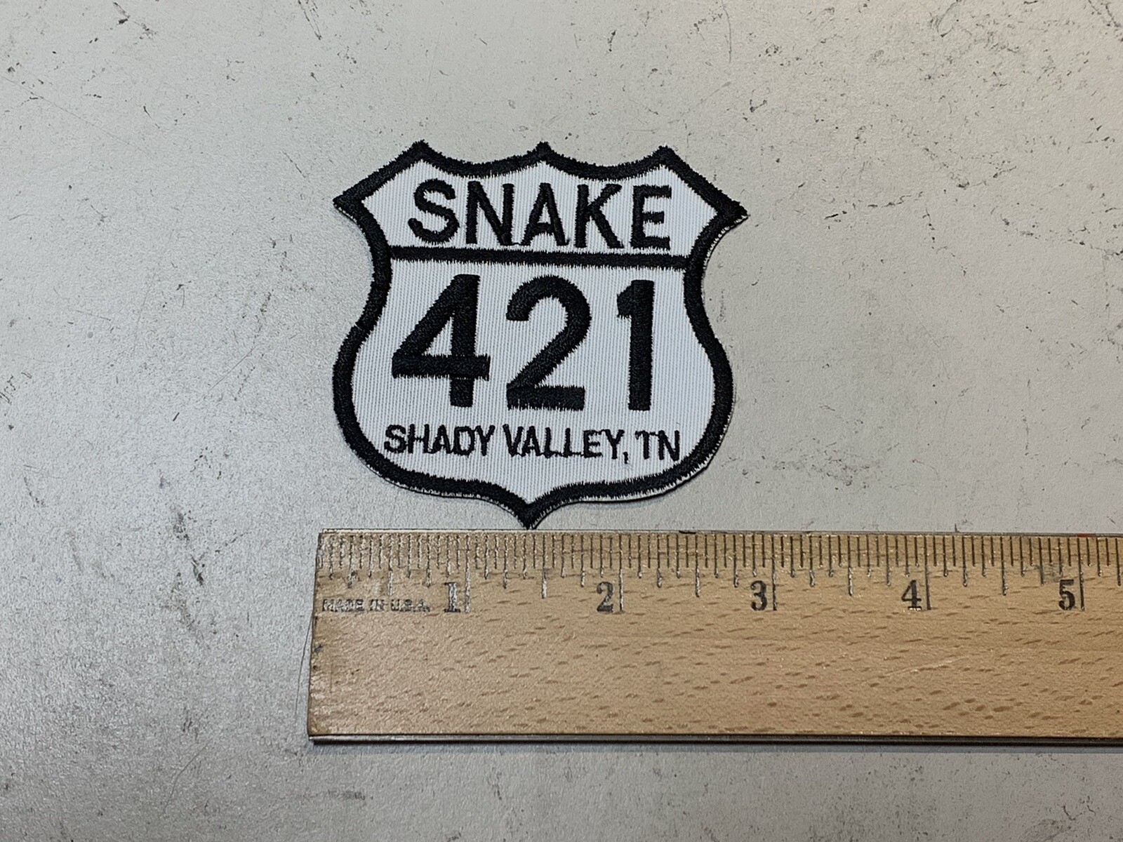 CUSTOM MADE Embroidered Snake 421 Biker Patch IRON ON AND/OR SEW ON