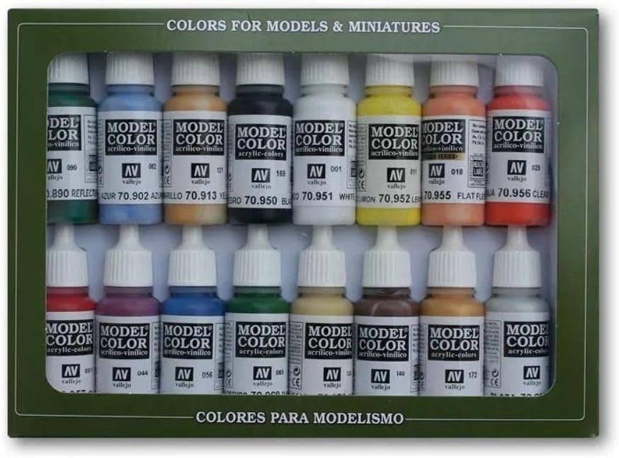 Miniature Painting Kit – Durable Matte Finish – 16 Colors